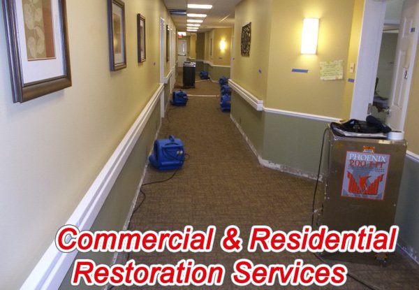 commercial water damage restoration in Chesterfield, Michigan 